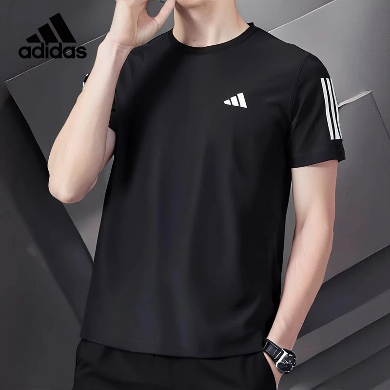 adidas/阿迪达斯短袖上衣男装25夏季新款跑步圆领训练速干透气t恤
