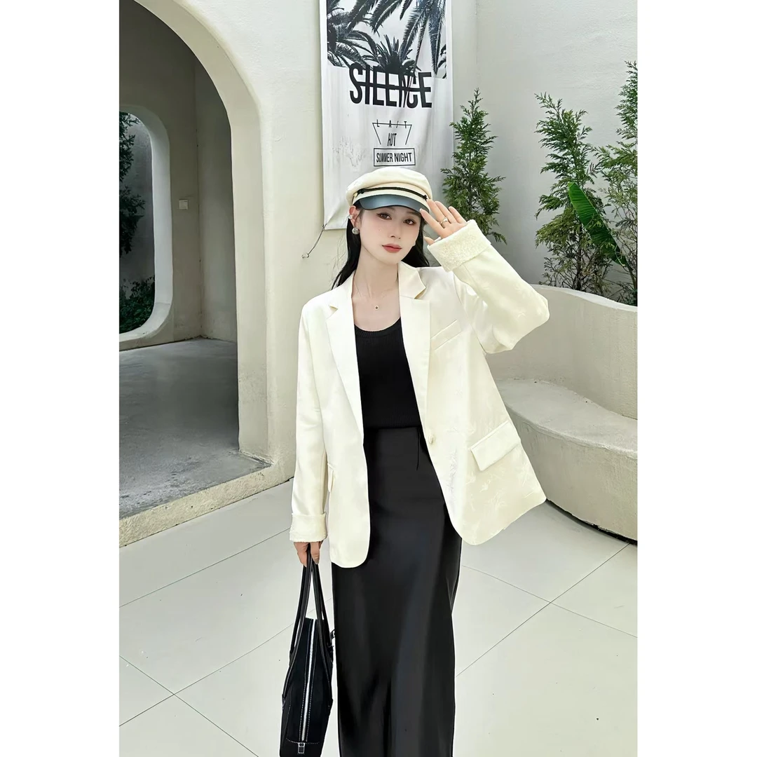 【将军工厂店】设计感印花洋气高端西装外套66F/30