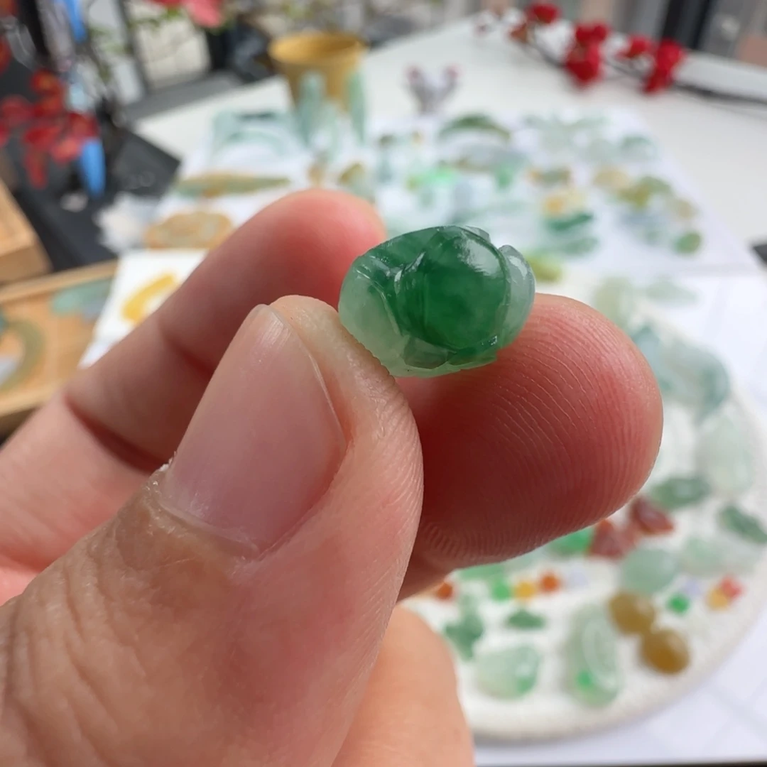 定制翡翠未镶嵌5*9定制翡翠毛货不退不换