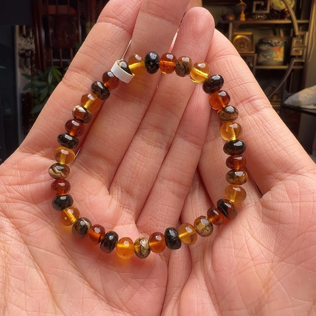 琥珀未镶嵌裸石抚顺琥珀10573六