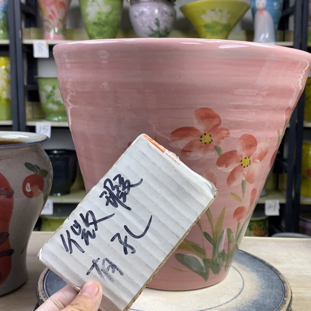 小***雨景德镇手工手绘陶瓷花盆