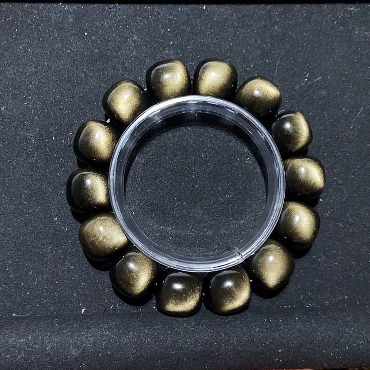 u***3黑曜岩未镶嵌手链