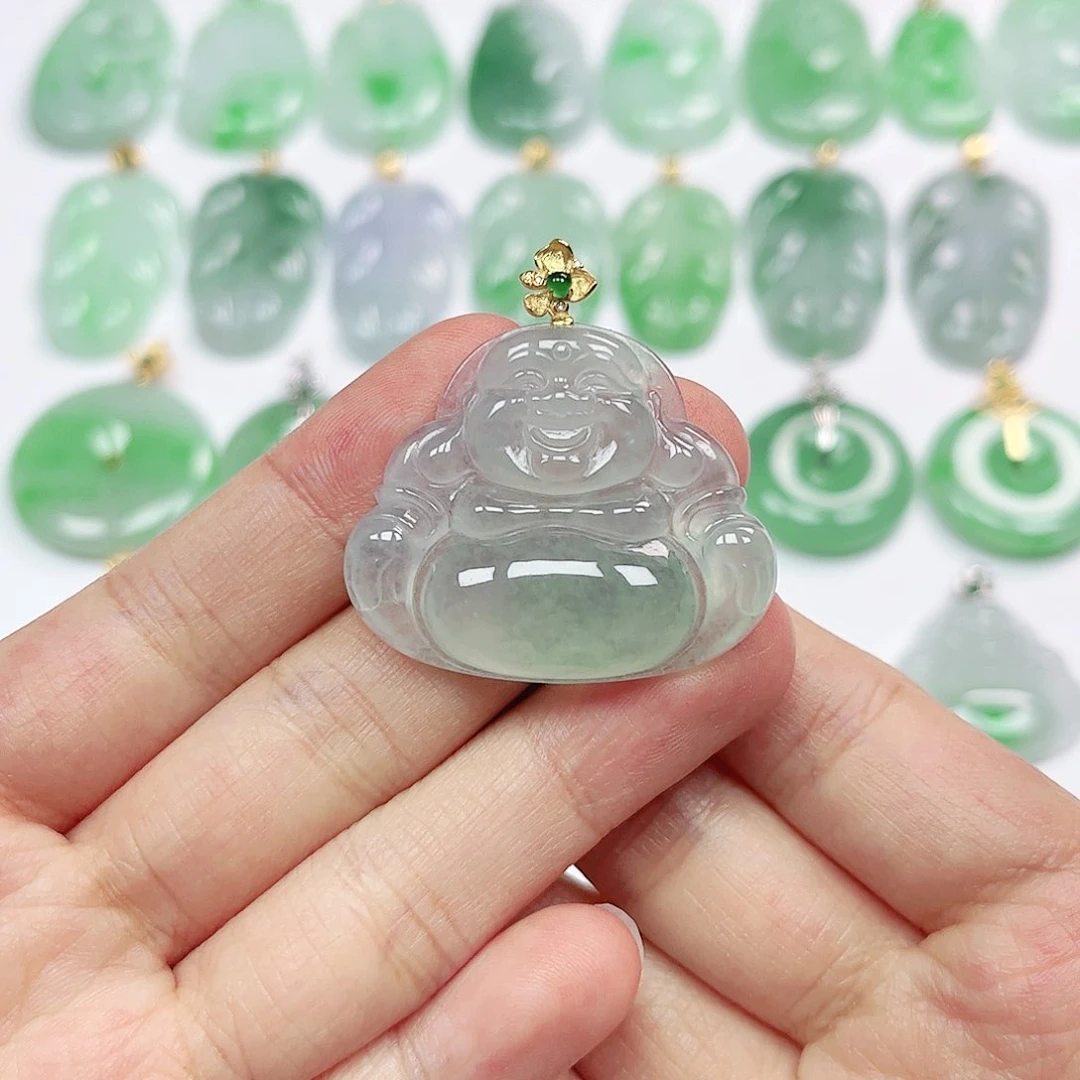 翡翠未镶嵌颈饰全场天然A货翡翠