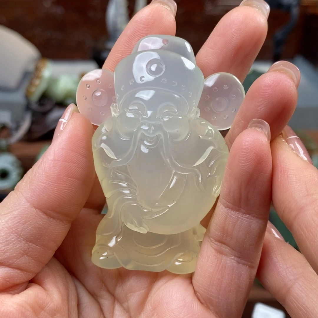 禾***子蛇纹石玉未镶嵌摆件