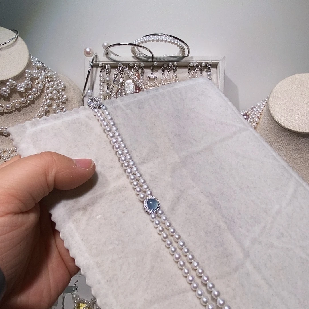 非金属设计纯银双层手链无暇