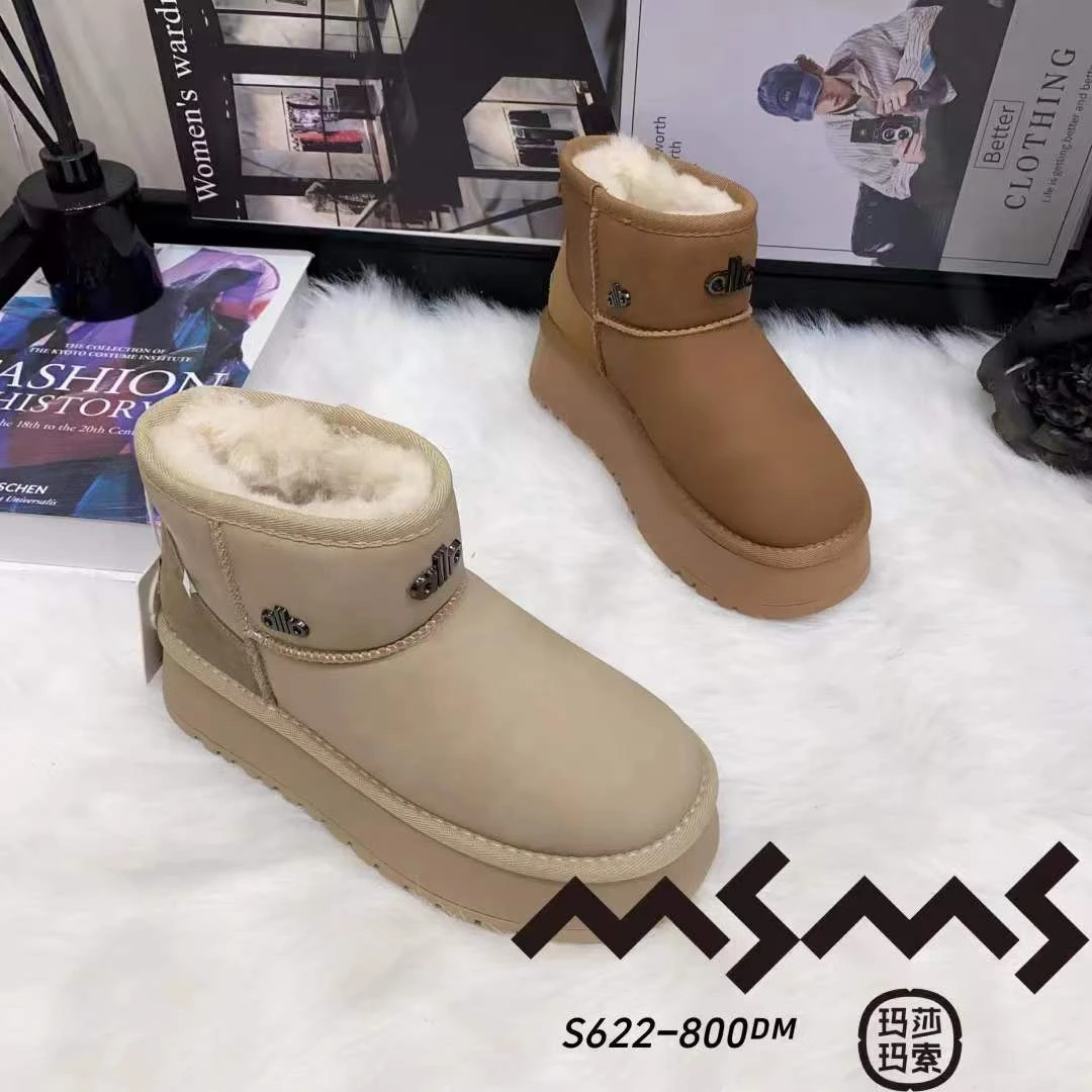 622-800雪地靴皮面雪地靴舒适冬季