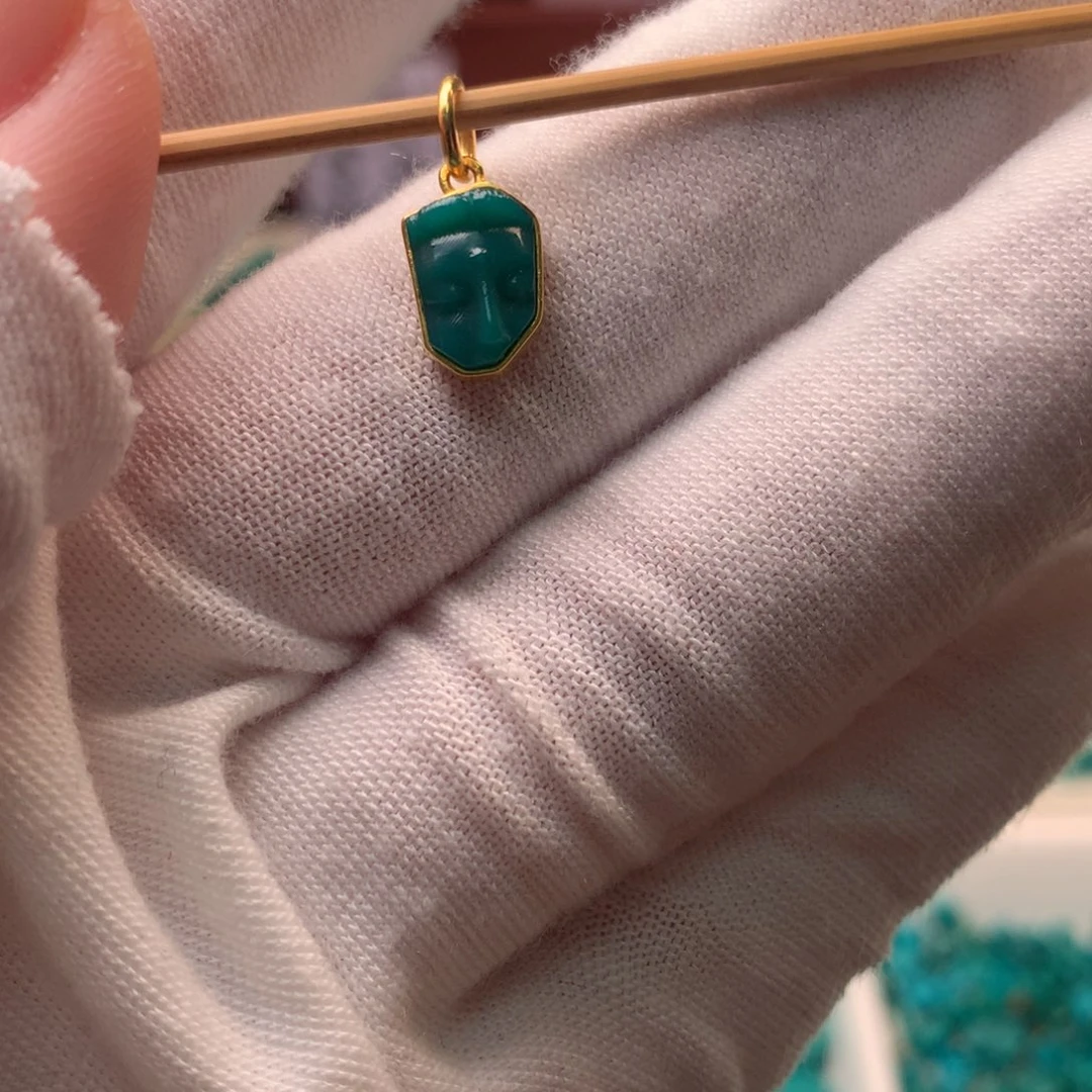 绿松石18K金镶嵌配饰