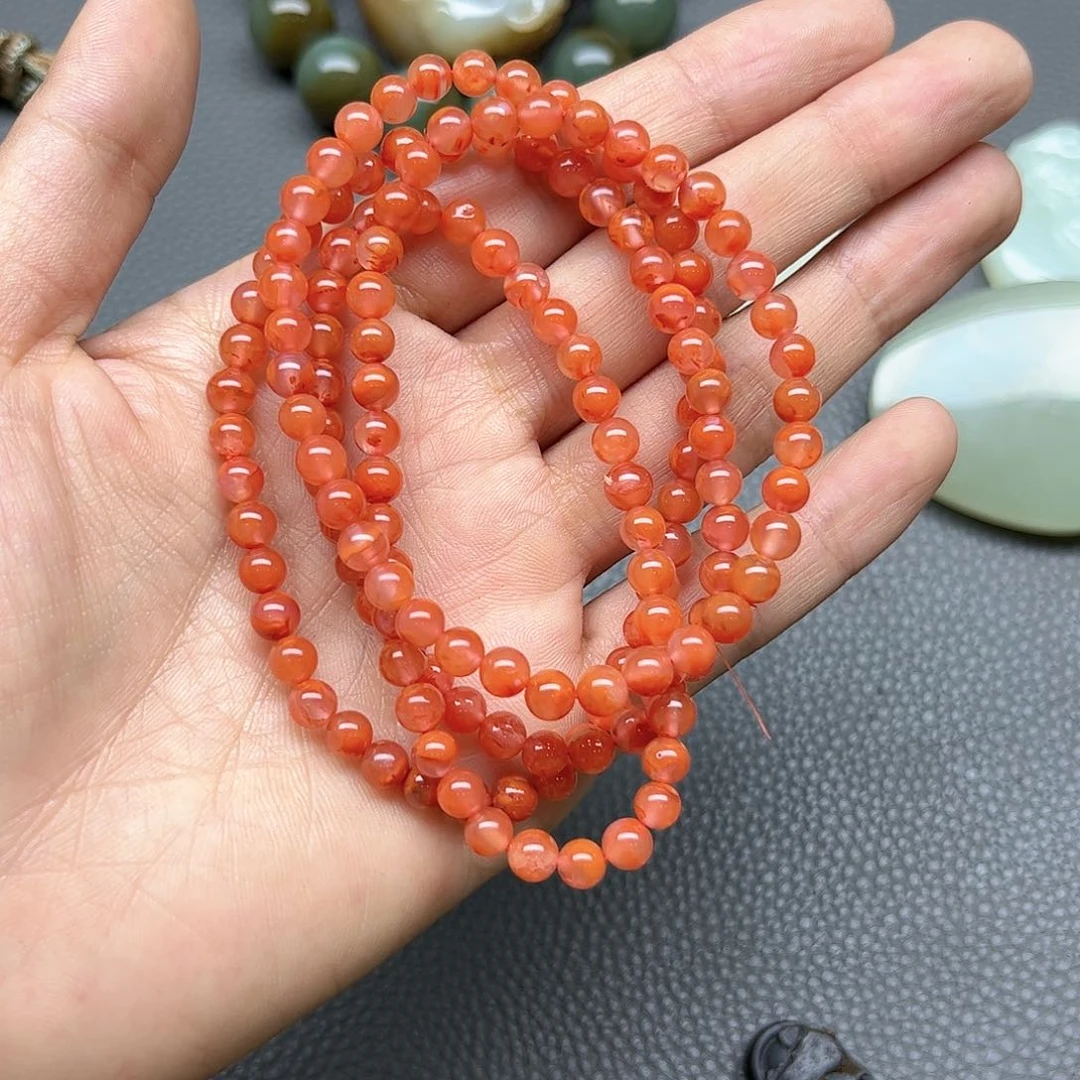 南红玛瑙手链未镶嵌