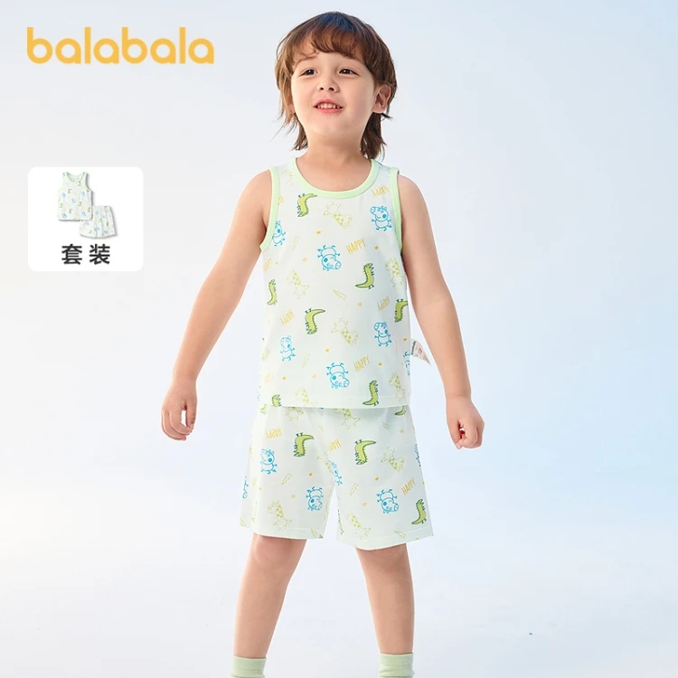 【小猪佩奇IP】巴拉巴拉宝宝背心套装夏季空调服男女童睡衣家居服