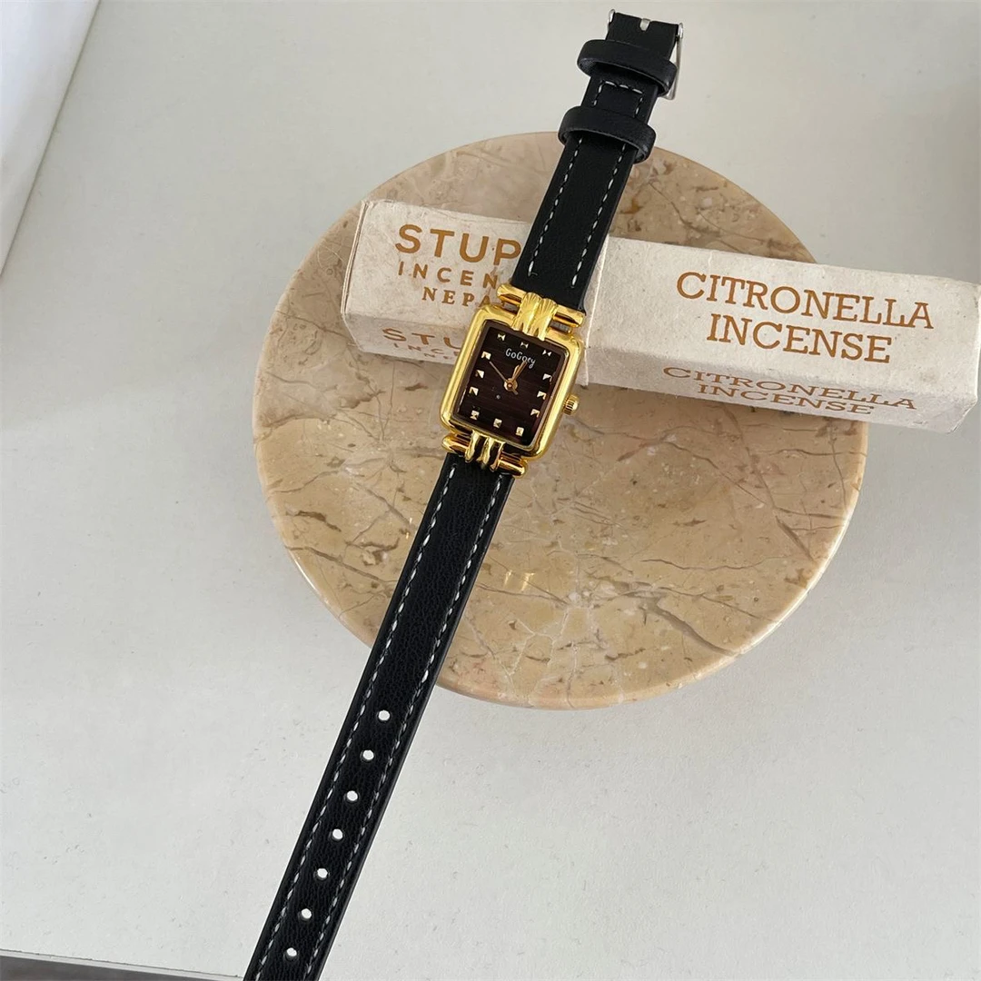 高级感简约复古方形女士手表小众轻奢气质腕表G278