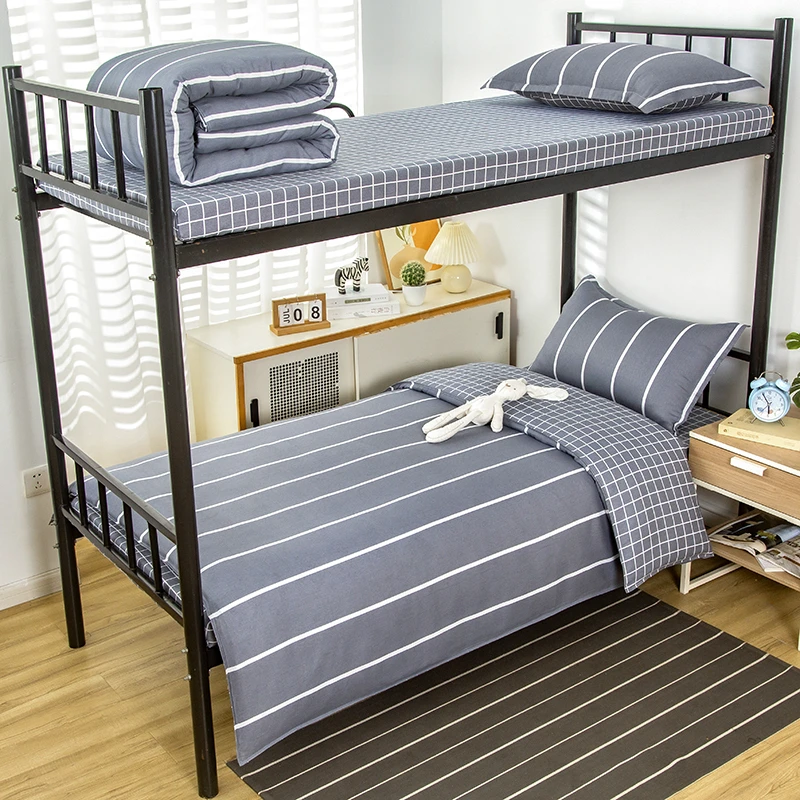 【上新】纯棉三件套宿舍学生上下铺寝室床全棉被套健康床品套件工厂