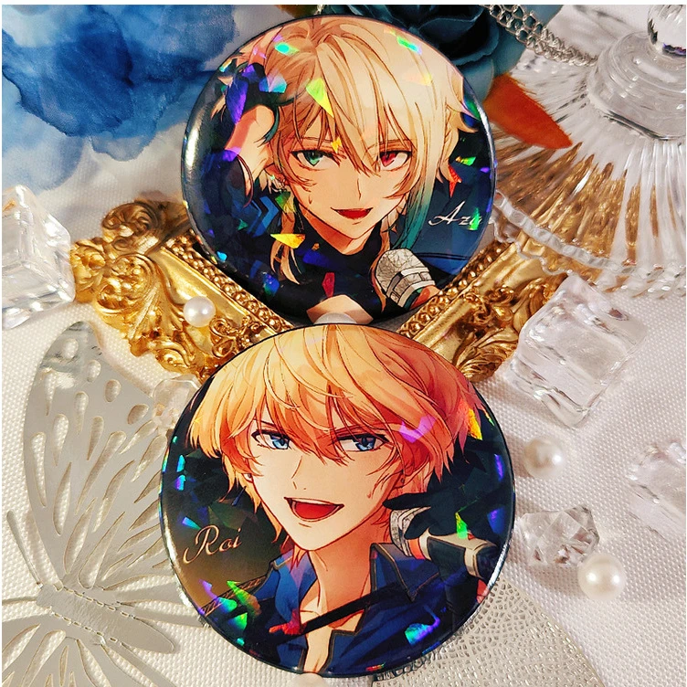 二次元 vtuber aza阿萨roi罗伊roza虚拟主播动漫周边徽章吧唧谷子