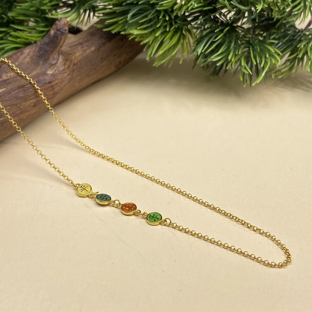 925银银制品 【小北严选】S925银平安喜乐项链26-56H34X465