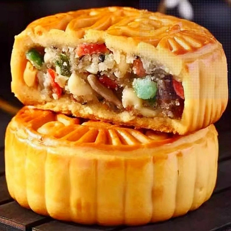 老式五仁【98克/个大月饼】广式老五仁月饼传统手工黑芝麻多口味