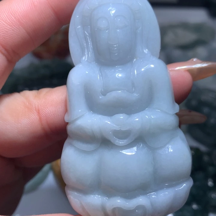 翡翠未镶嵌颈饰保真天然A货翡翠