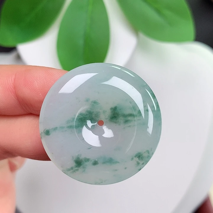 颈饰未镶嵌翡翠平安扣 29.9x5.1mm