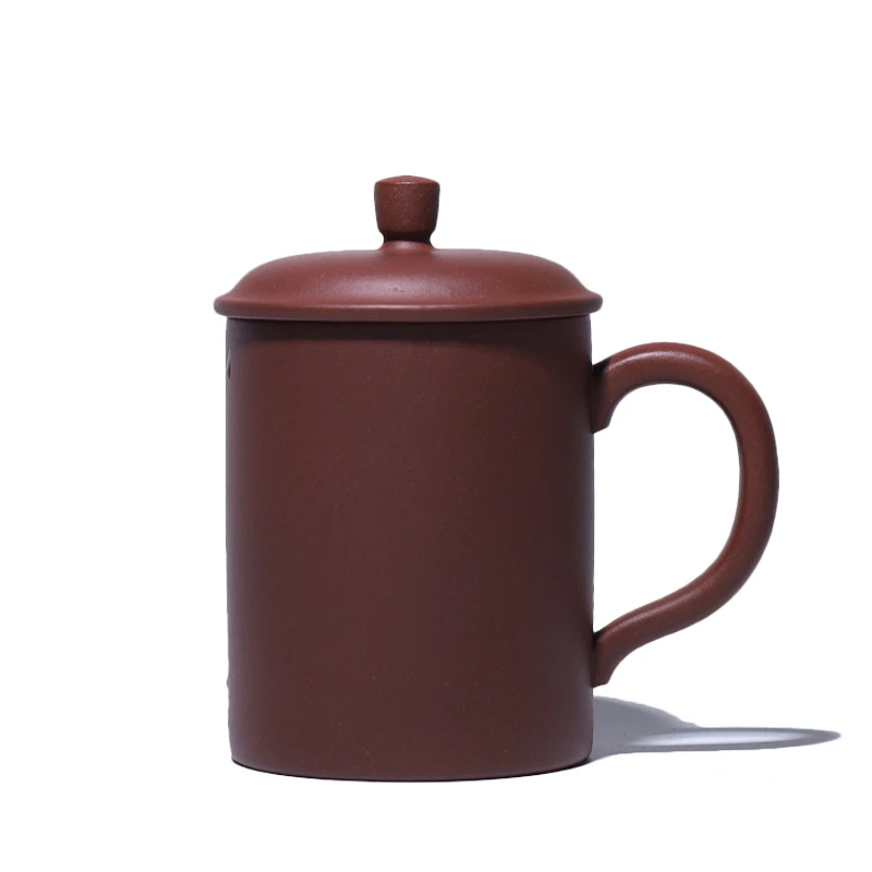 大吉羊宜兴紫砂品茗杯 原矿紫泥汲直盖杯330ml