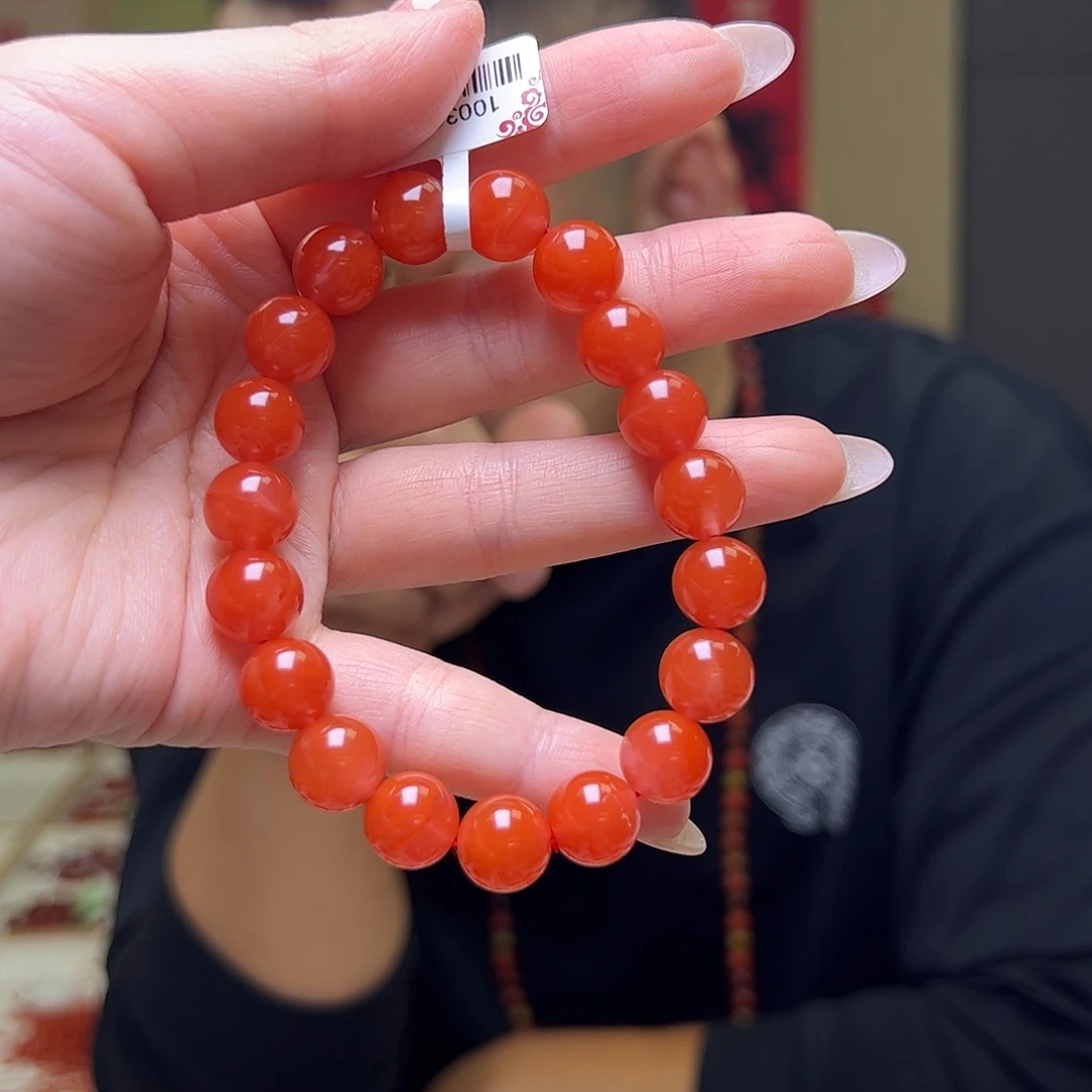 南红玛瑙未镶嵌10mm圆珠手串
