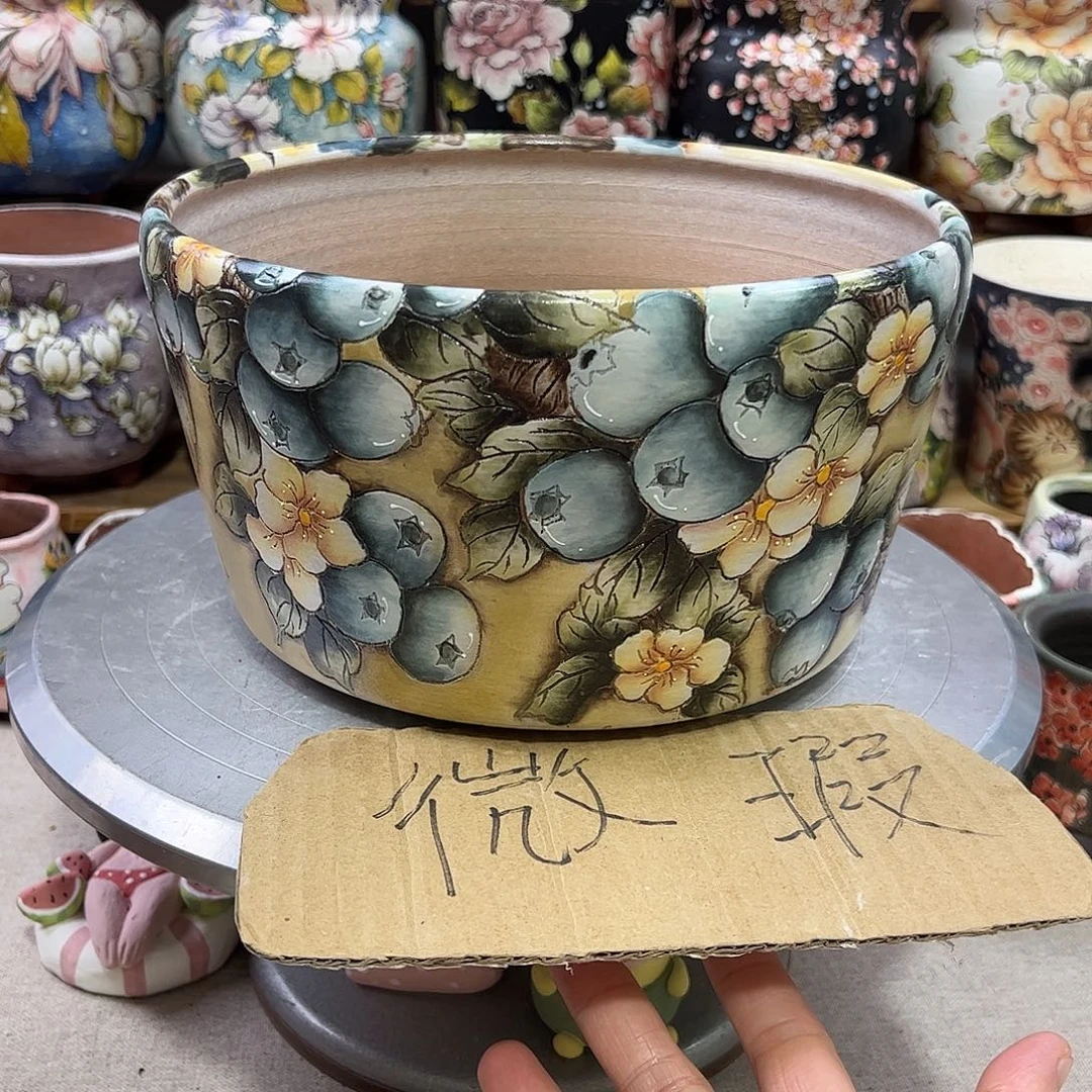 景德镇炫彩手绘口20.5高12.5