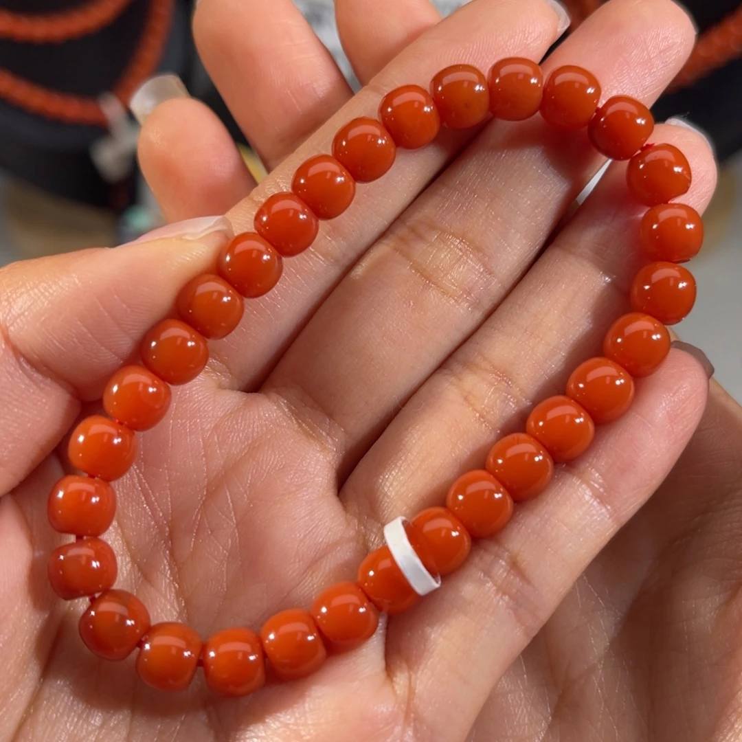 南红玛瑙未镶嵌老型手串 7mm