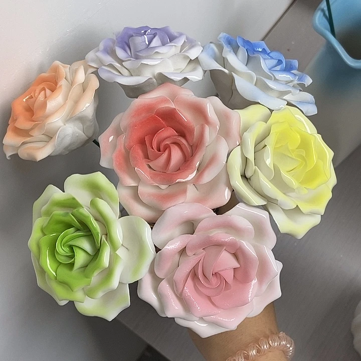 陶瓷纯手工捏花设计