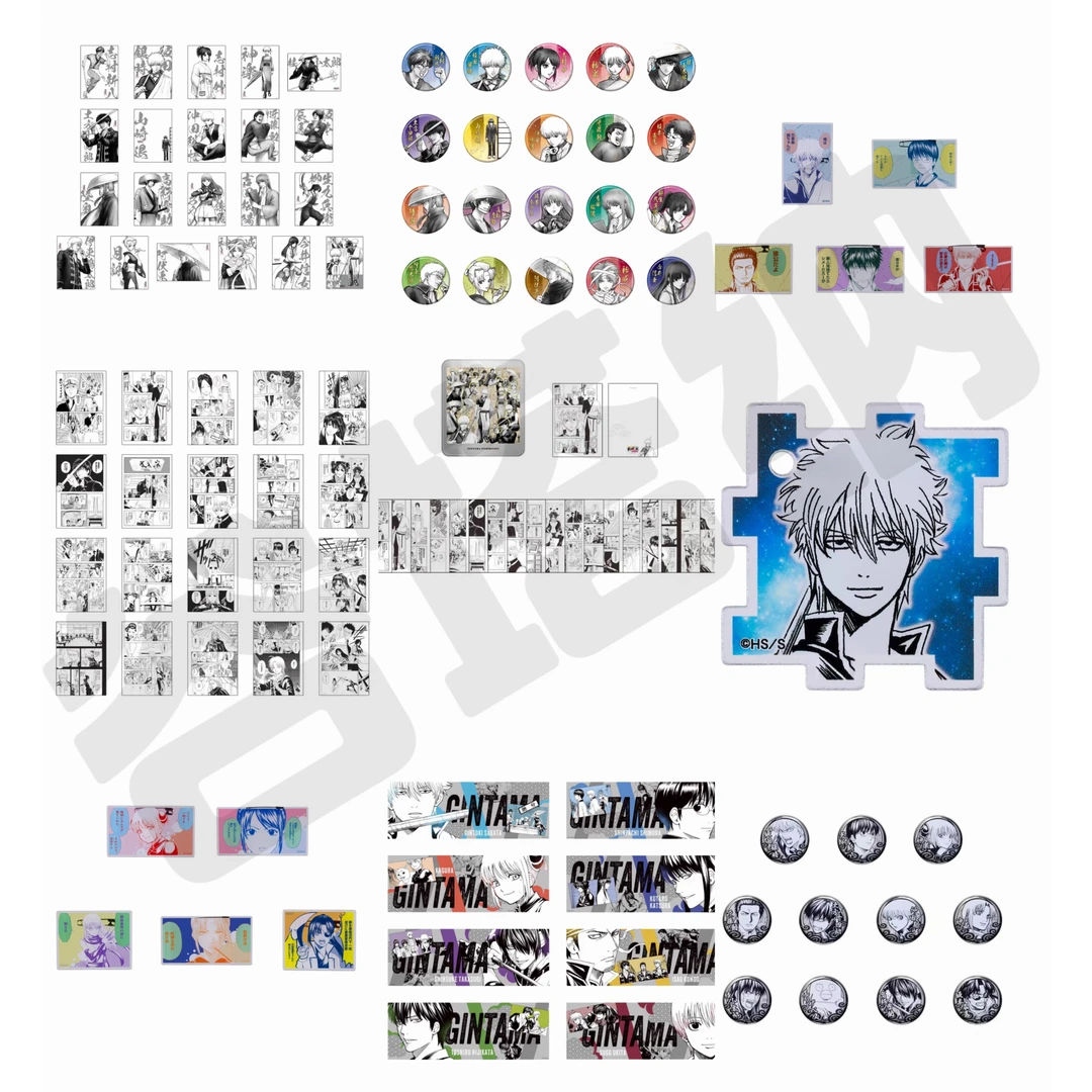 【谷塔纳】国现 银魂二十周年原画展场贩吧唧徽章明信片立牌挂件