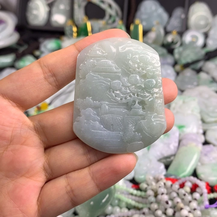 翡翠未镶嵌吊坠(不含链)
