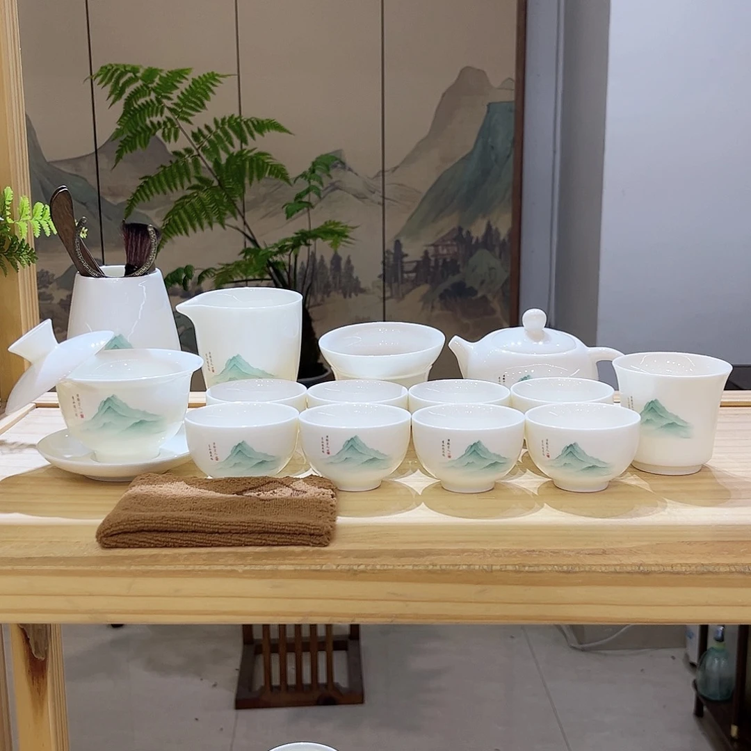 【都彩】又见青山羊脂玉瓷21头