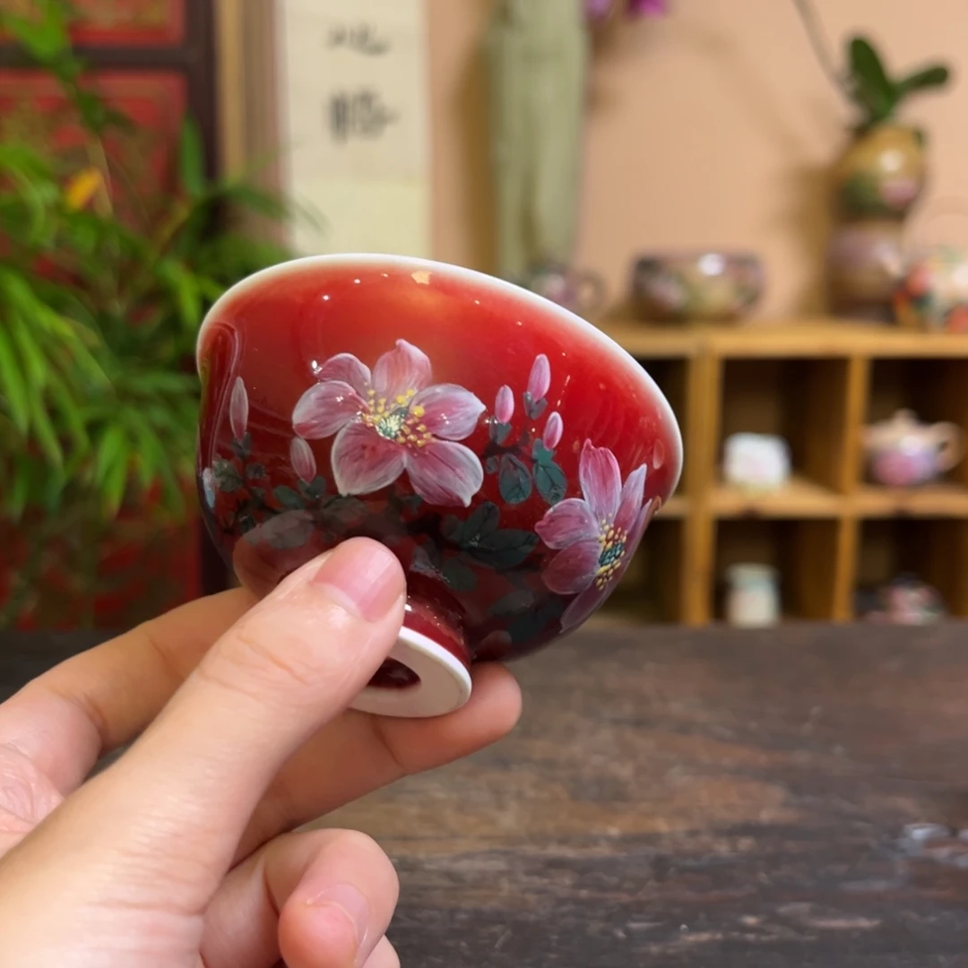 柴烧纯手工手绘陶瓷