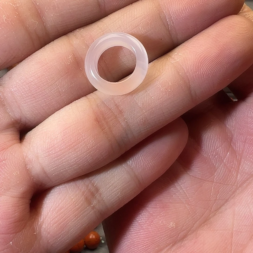 未镶嵌玛瑙/玉髓珠宝奇石?*?荔枝冻跑环内10+mm