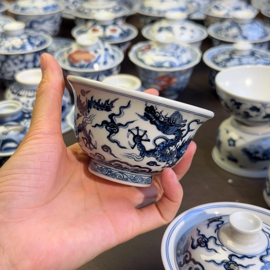 仿明双龙压手杯100ml