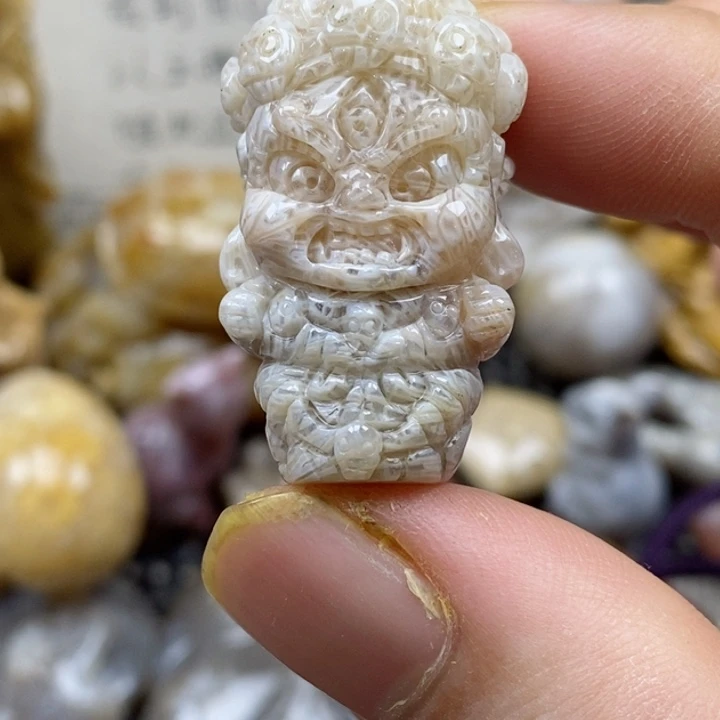 颈饰未镶嵌硅化珊瑚（珊瑚玉）