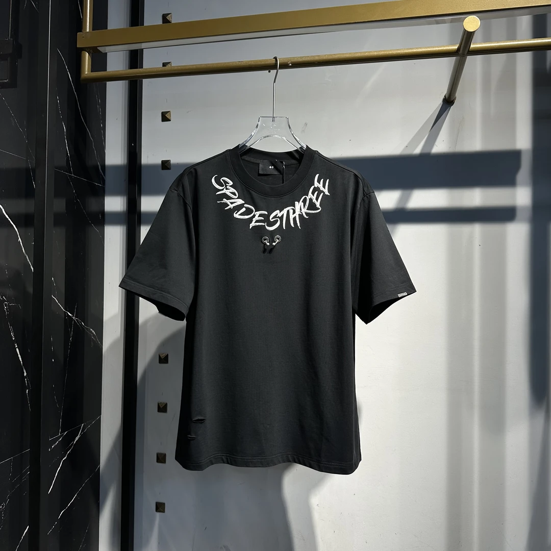 H.K黑桃/320克 美式宽松潮牌短袖 6A3825