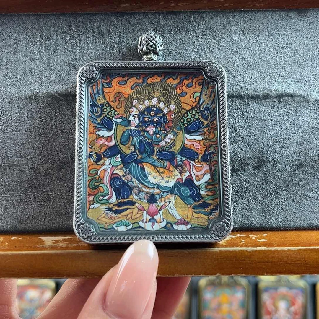 吊坠手绘普巴金刚唐卡