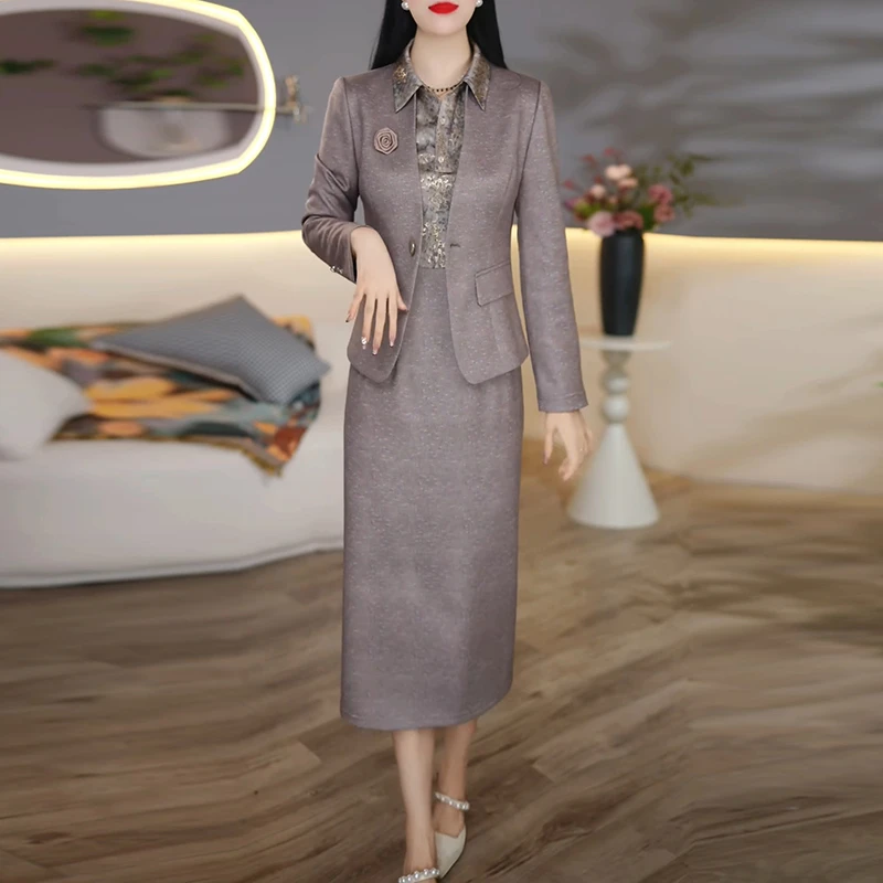 小香风套装连衣裙2025新款春秋今年流行爆款气质减龄高级感两件套