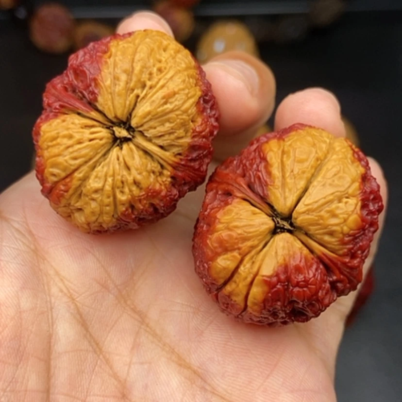 【闪购商品】文玩核桃把件35尺七彩蛇皮球