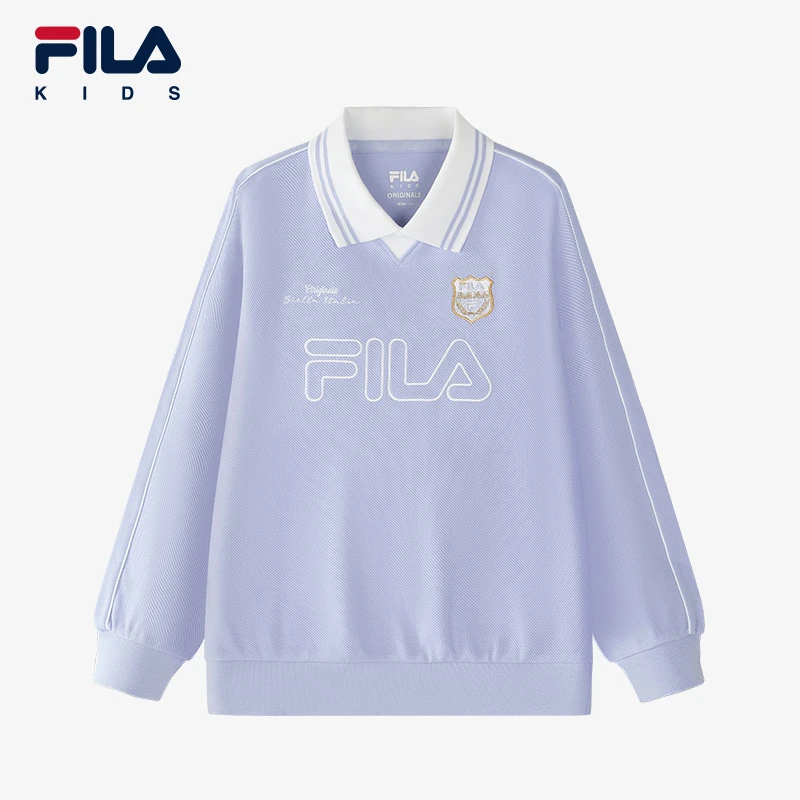 【斐乐儿童】运动龙服保暖上衣2025年春季中大童套头卫衣K12G511209