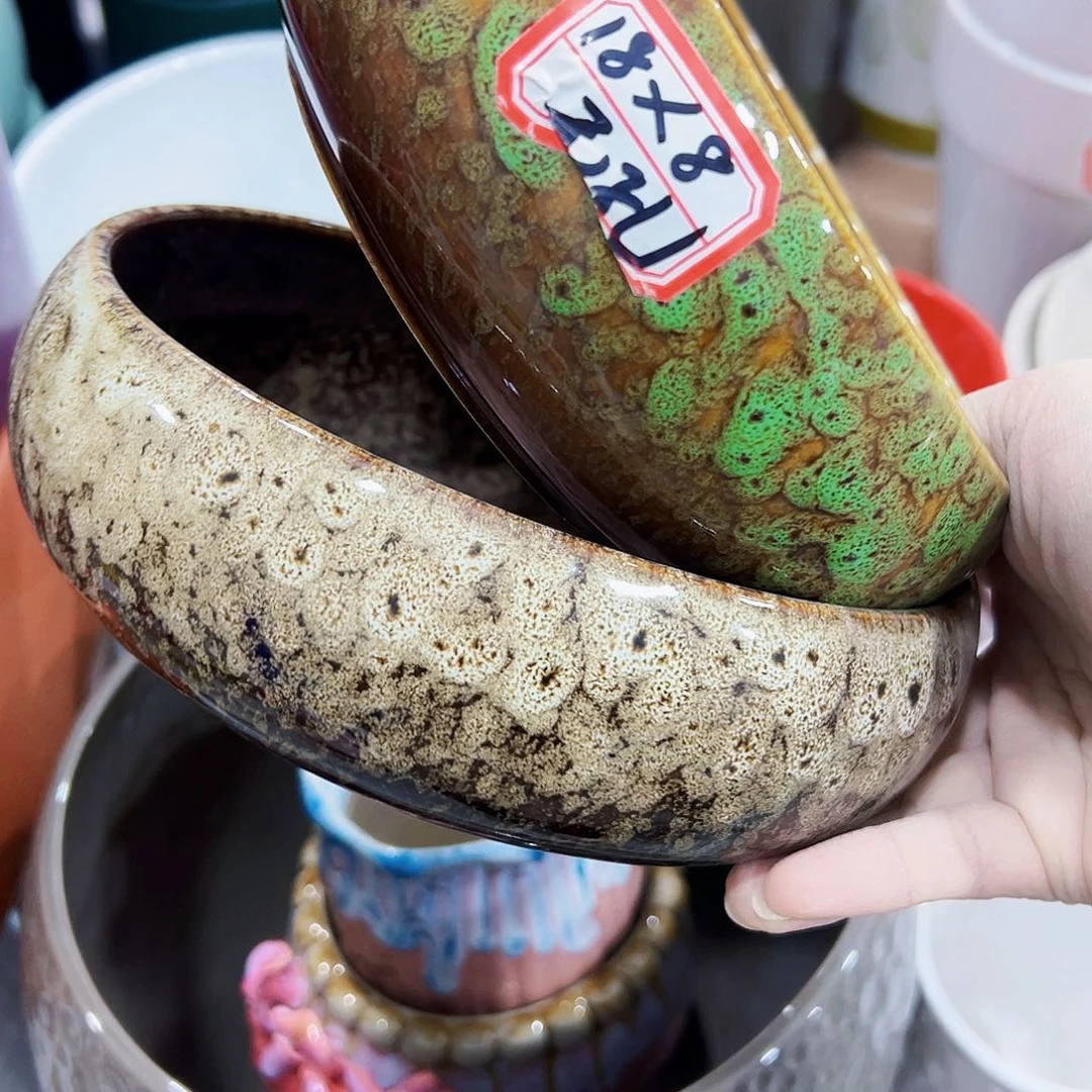 无孔外贸尾单陶瓷花盆凑单10米包邮