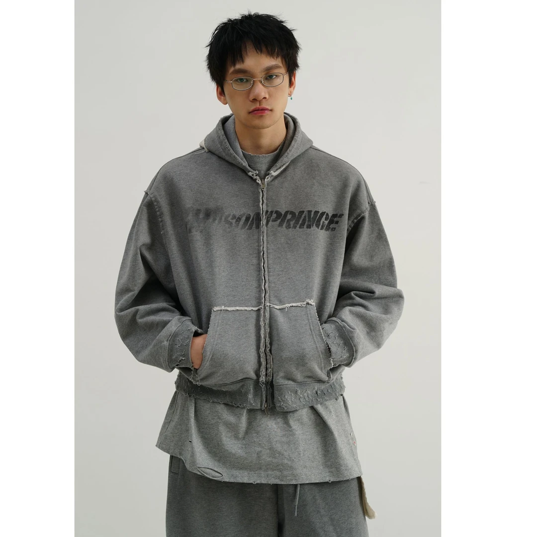 MASONPRINCE MP标签涂鸦系列宽松卫衣开衫