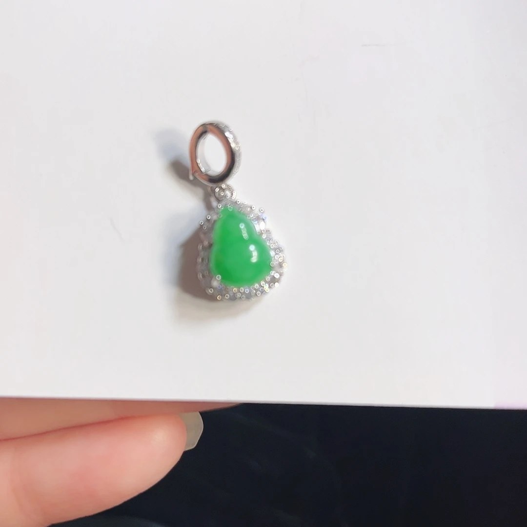 翡翠银S925镶嵌颈饰