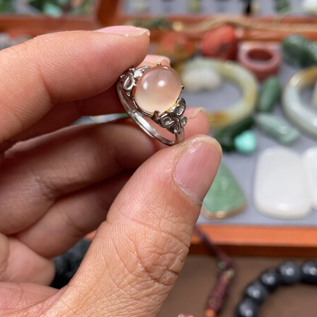 和田玉颈饰银S925镶嵌