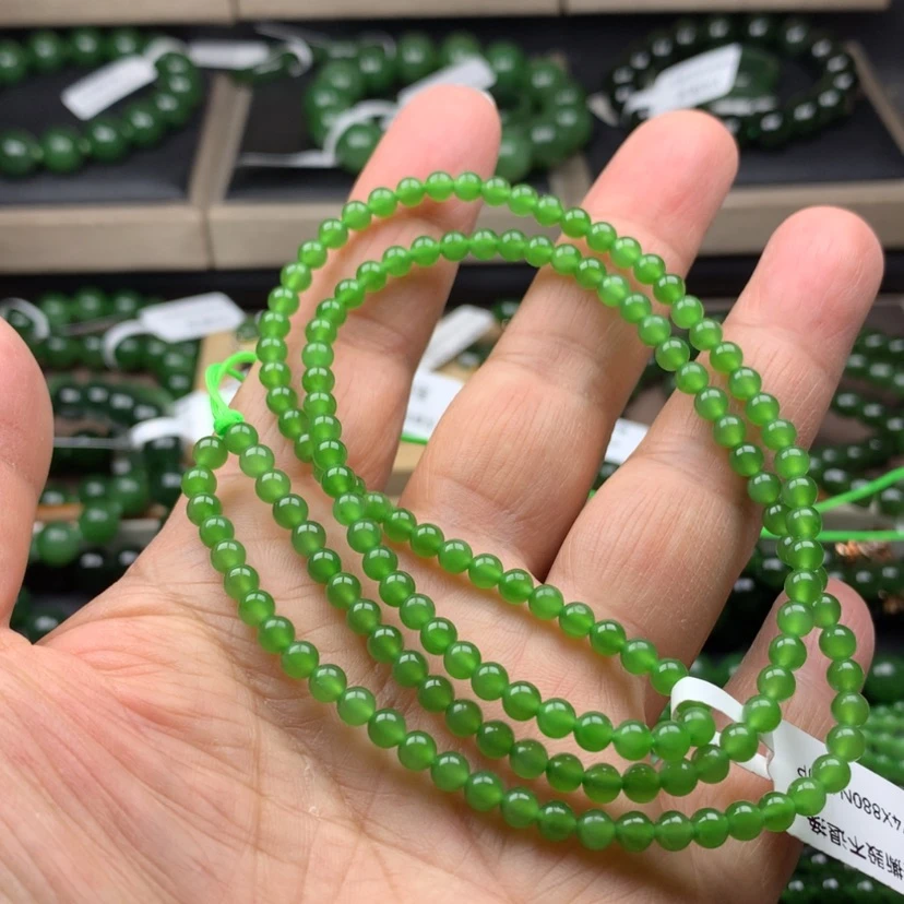 【闪购商品】颈饰未镶嵌和田玉（碧玉）冰阳4m m