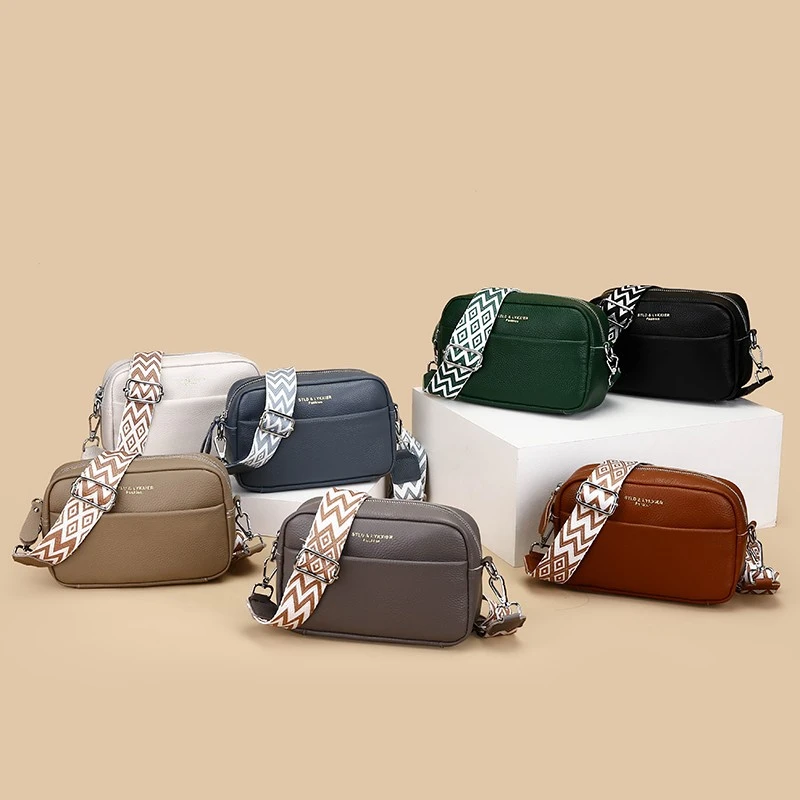 真皮女包单肩斜挎枕头包