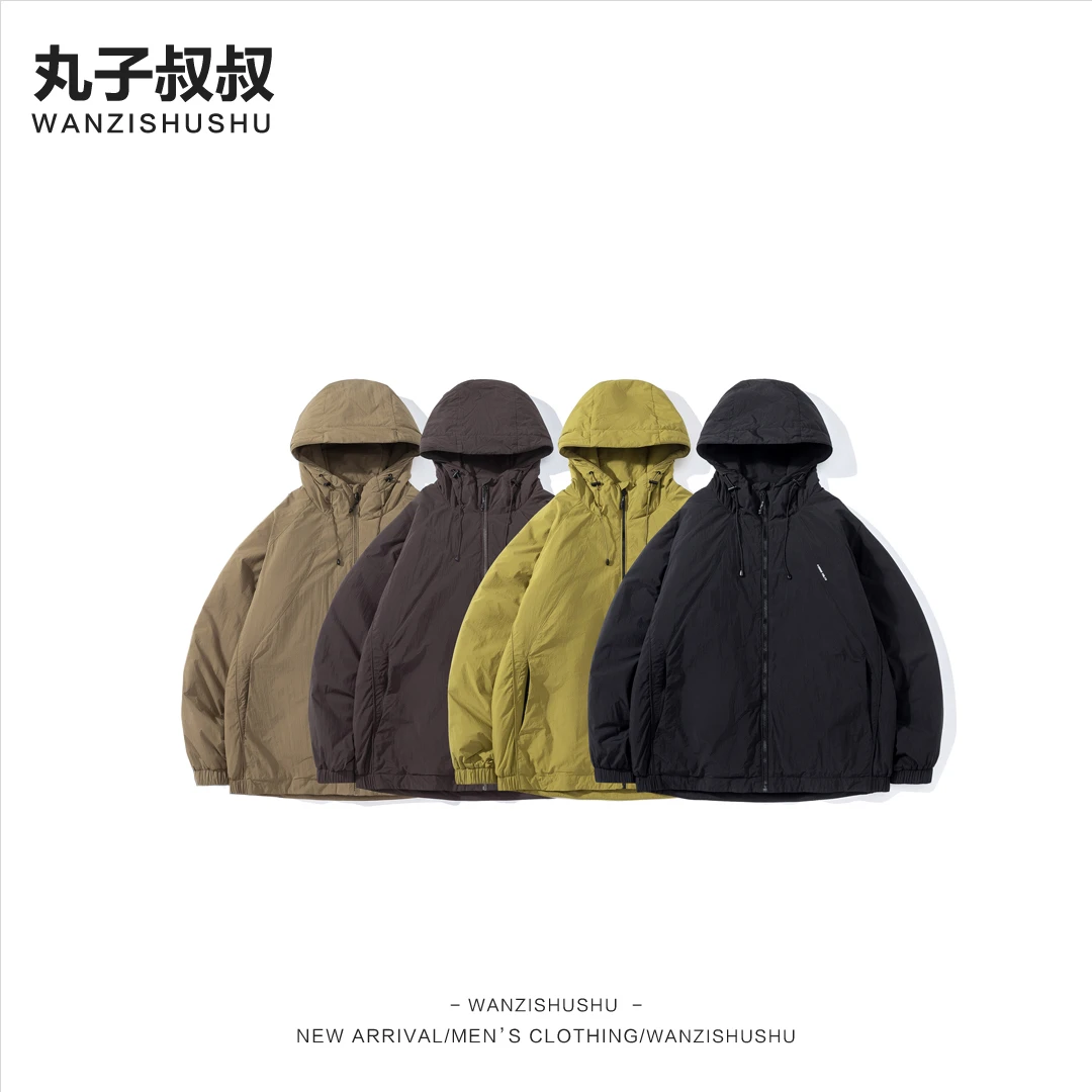 WANZISHUSHU/丸子叔叔【轻量化】科技棉男款户外连帽棉服外套F9930