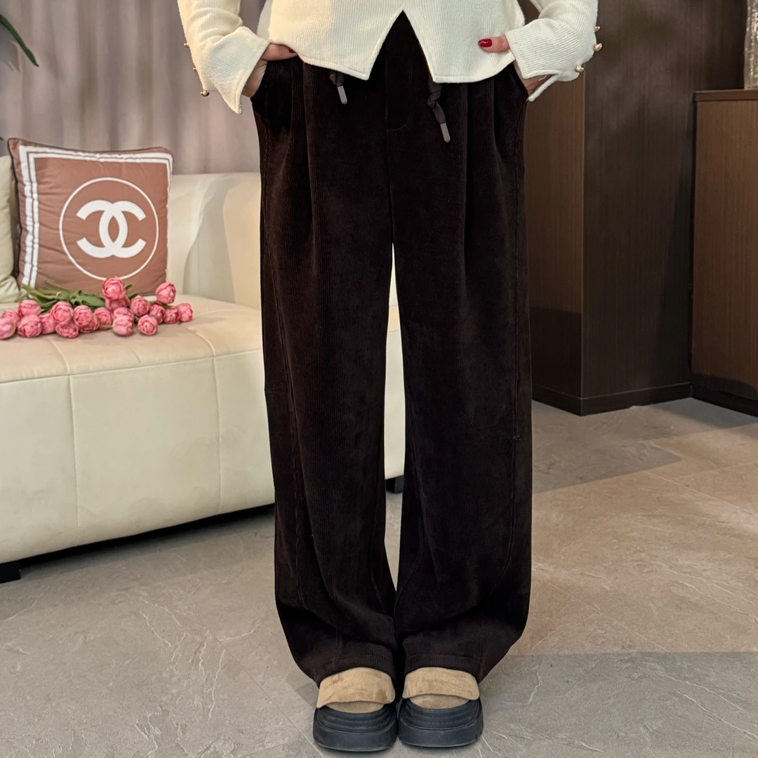 楠序乔乔大码女装  2025秋冬新款休闲百搭显瘦垂垂裤NX15020