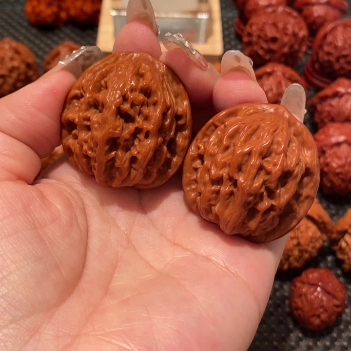 吊坠文玩核桃38麦穗虎头0522