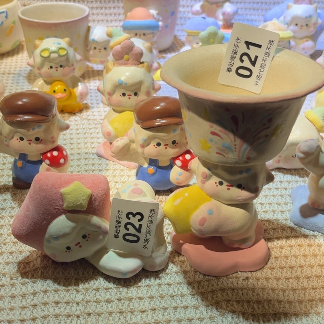 惊***鹿陶摆件21、23陶瓷陶瓷陶瓷