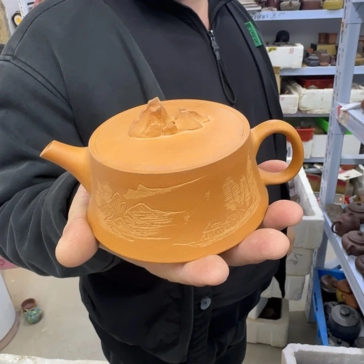 茶壶紫砂。宜兴紫砂壶原矿紫砂壶