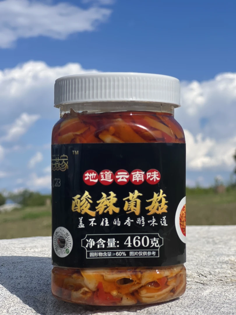云南大理特产菌子下饭菜（酸辣菌菇酸菌）