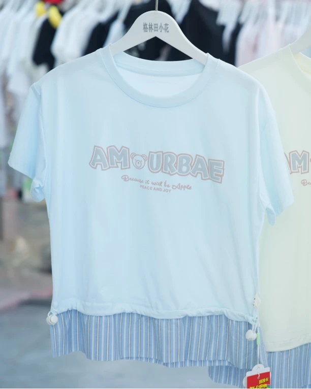 435146女款女童时尚百搭短袖休闲